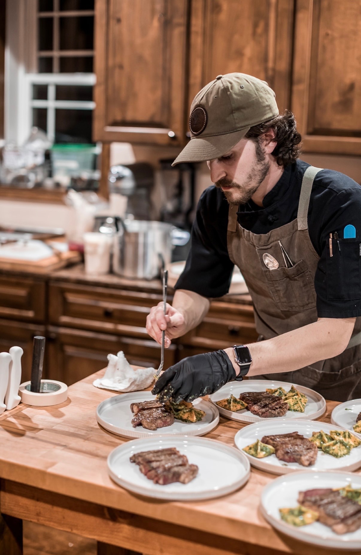Private chef plating dishes at The Bitterroot Mile Club